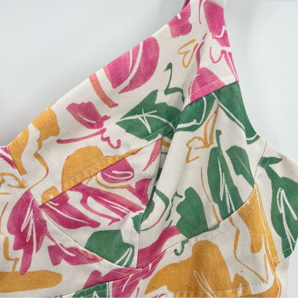 Showpo Argel Dress Electric Floral Pastel Denim Jeans Bodycon Sheath Biker 10 - Picture 9 of 12